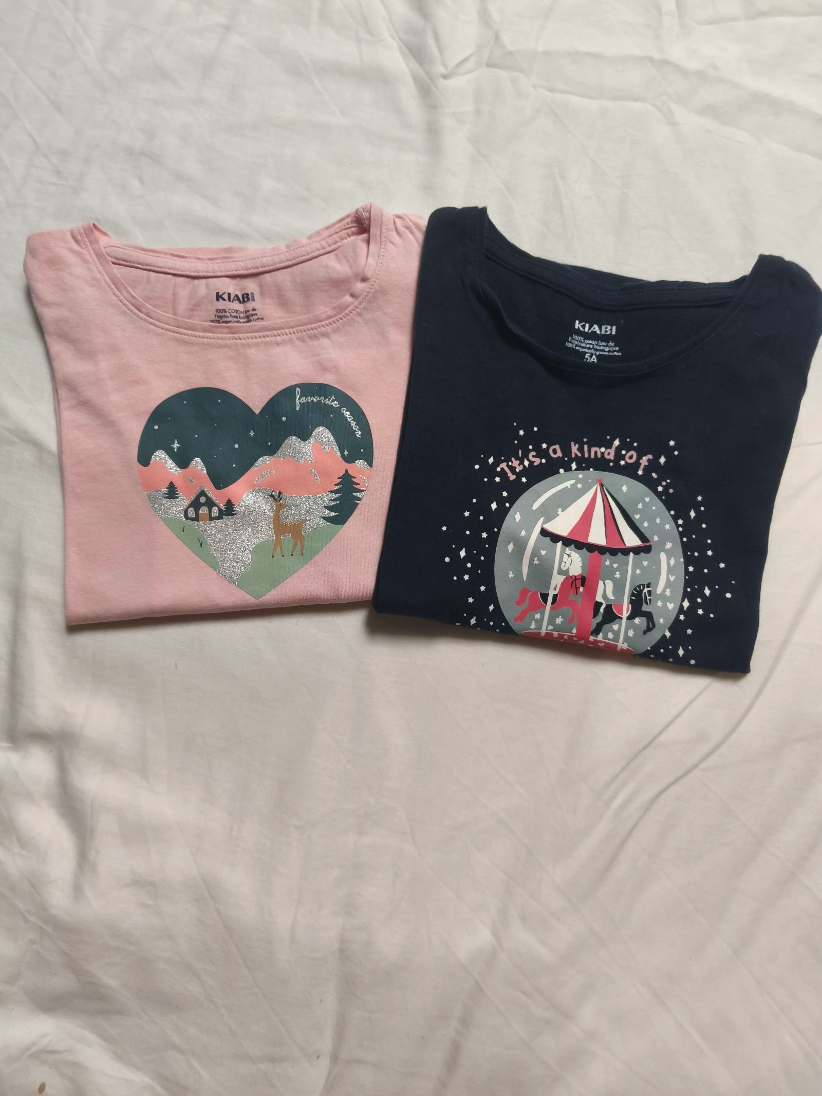 Lote de 2 camisetas de manga longa para meninas (5 anos) – photo 2